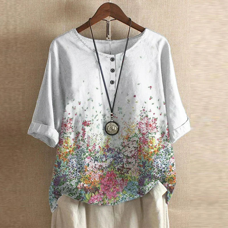 Rosalie | Retro-Inspired Blouse with Button Details