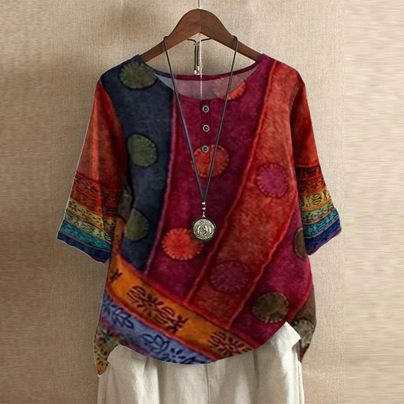 Rosalie | Retro-Inspired Blouse with Button Details