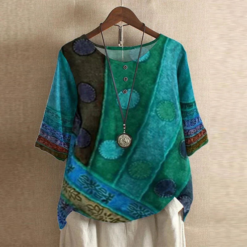 Rosalie | Retro-Inspired Blouse with Button Details