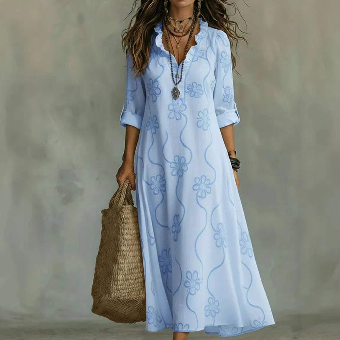 Willow | Tummy Covering Floral Spring Dress