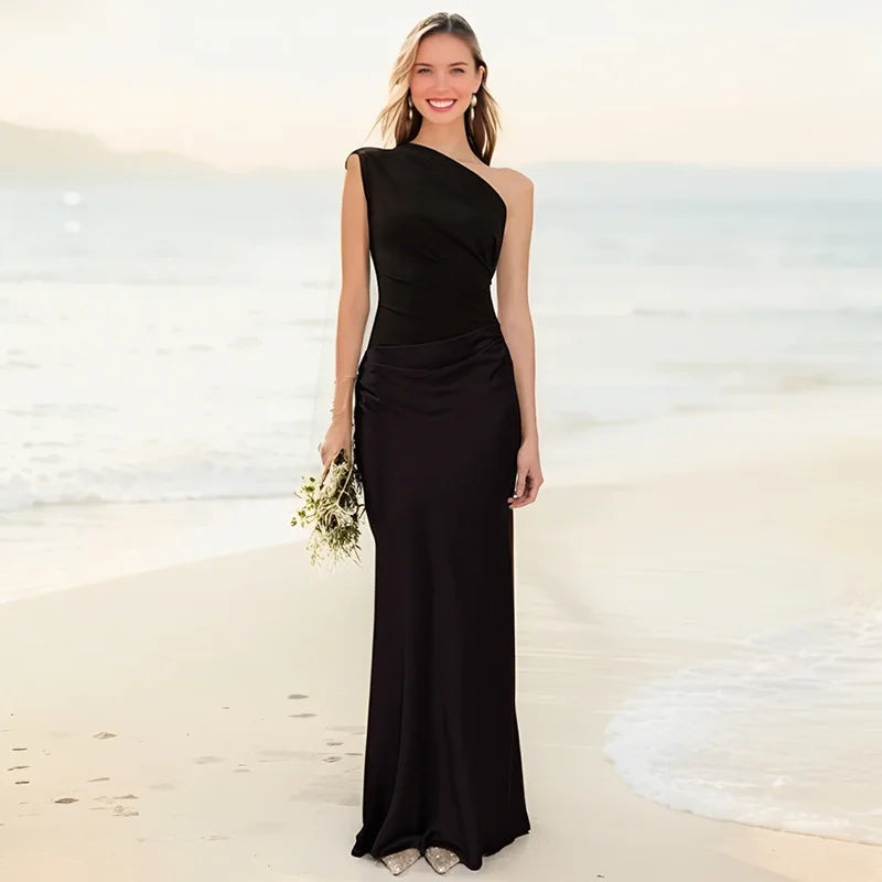 Alice | Maxi Dress with a Guilt in Satin