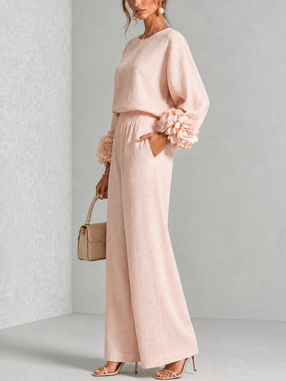 Rosalie I Floral Cuff Two-Piece Set