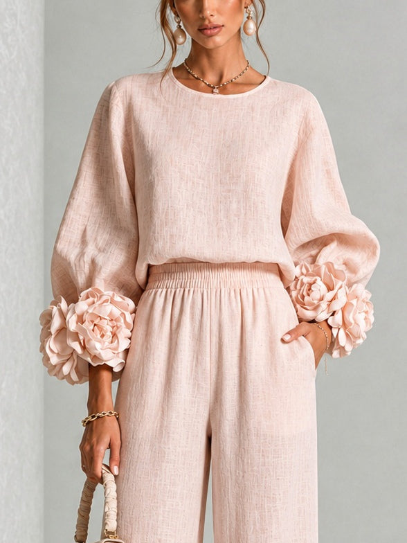 Rosalie I Floral Cuff Two-Piece Set