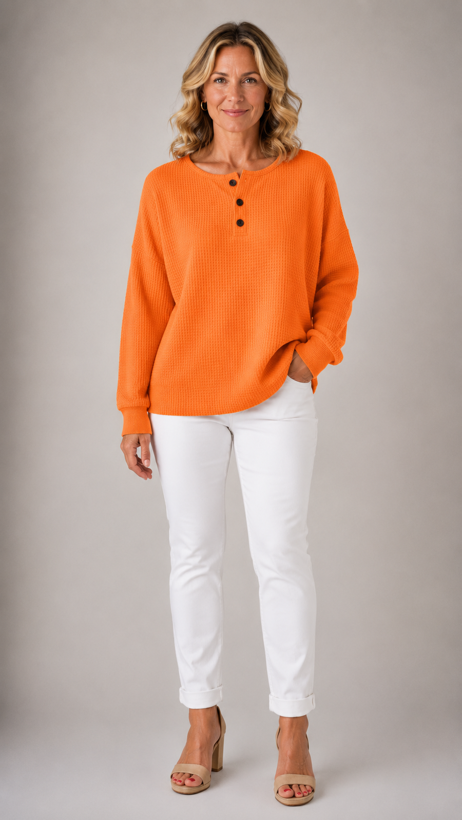 Juniper Cosy Waffle Knit Pullover