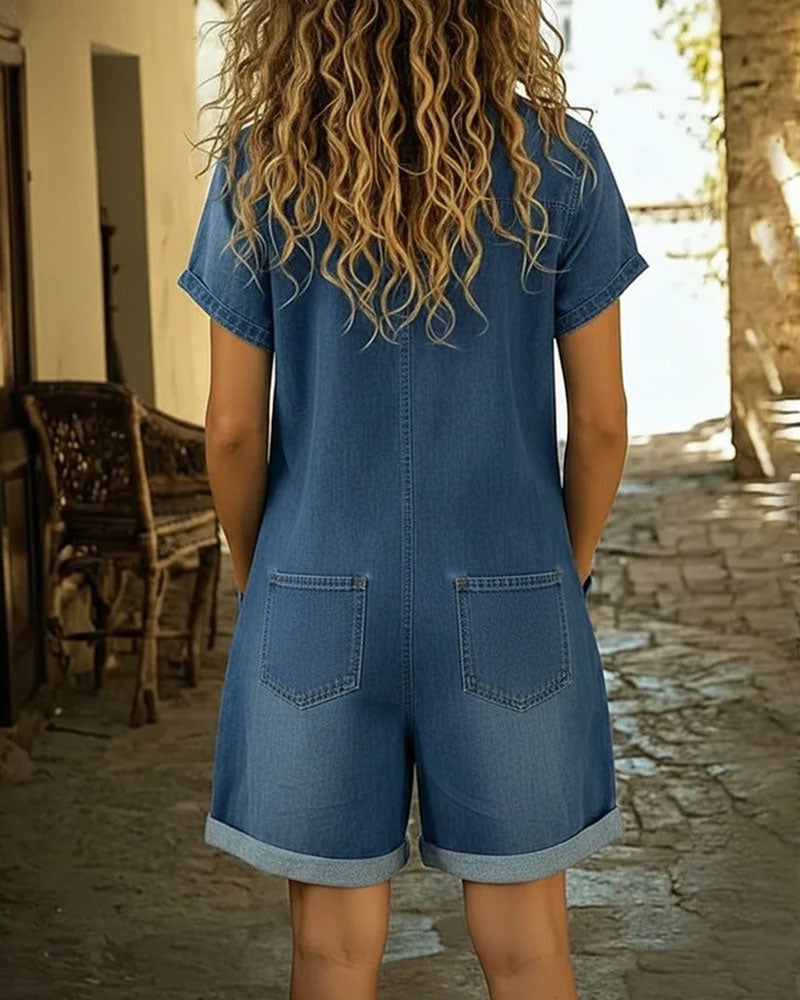 Capri | Denim Playsuit