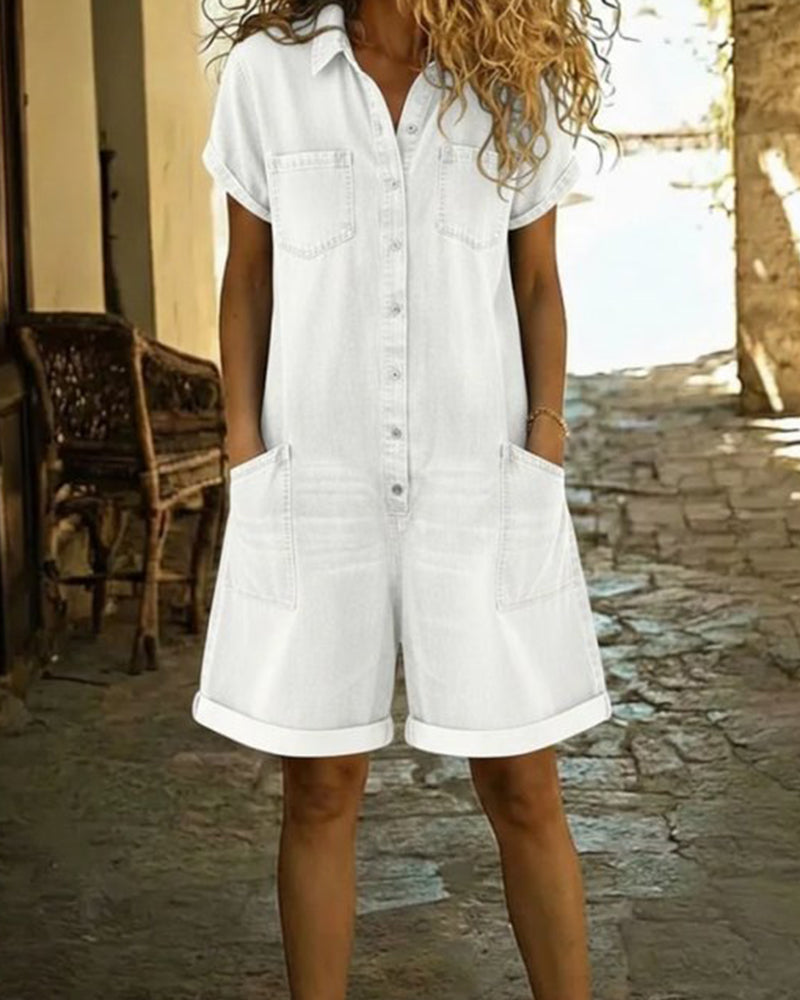 Capri | Denim Playsuit