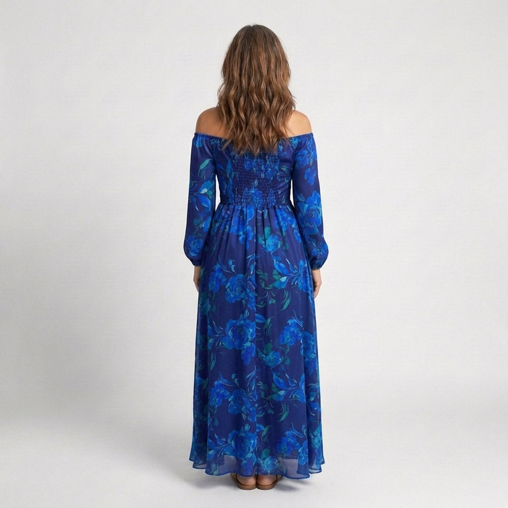 Ruby | Off Shoulder Floral Maxi Dress