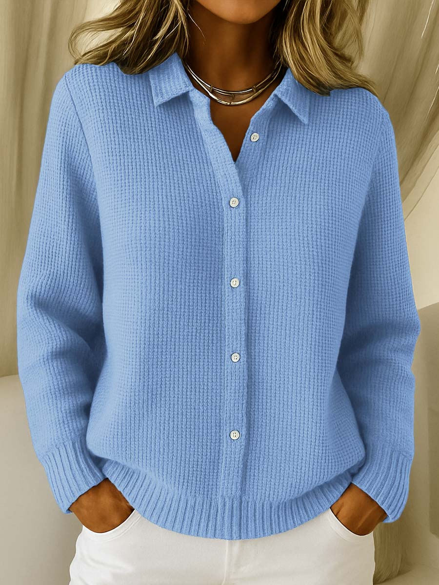 Amari | Classic Waffle Knit Cardigan