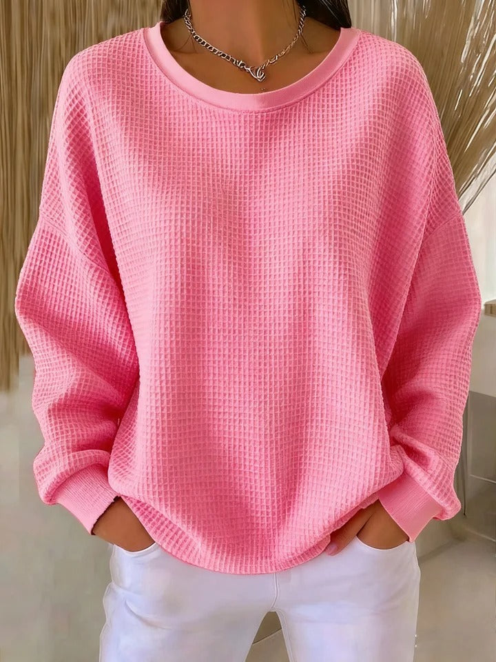 Scarlet Cosy Waffle Knit Jumper