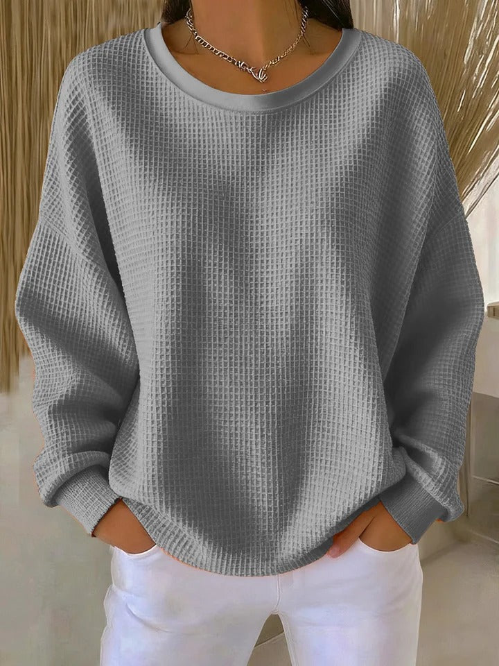 Scarlet Cosy Waffle Knit Jumper