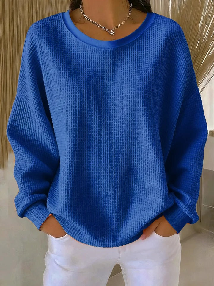 Scarlet Cosy Waffle Knit Jumper