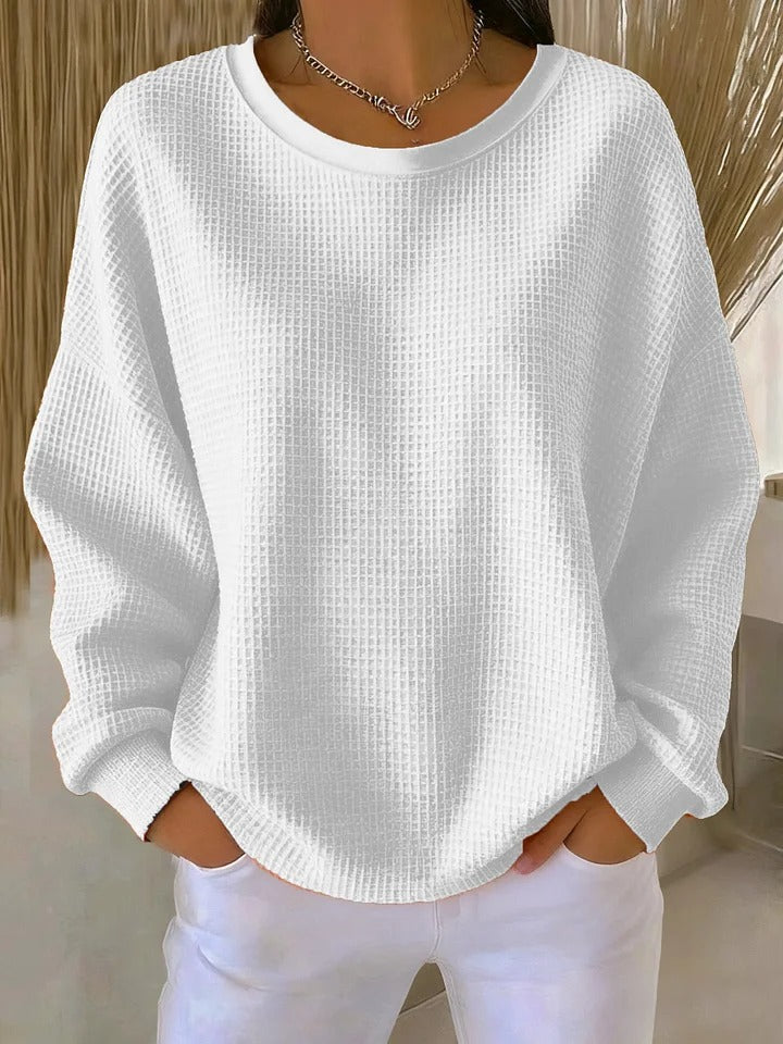 Scarlet Cosy Waffle Knit Jumper