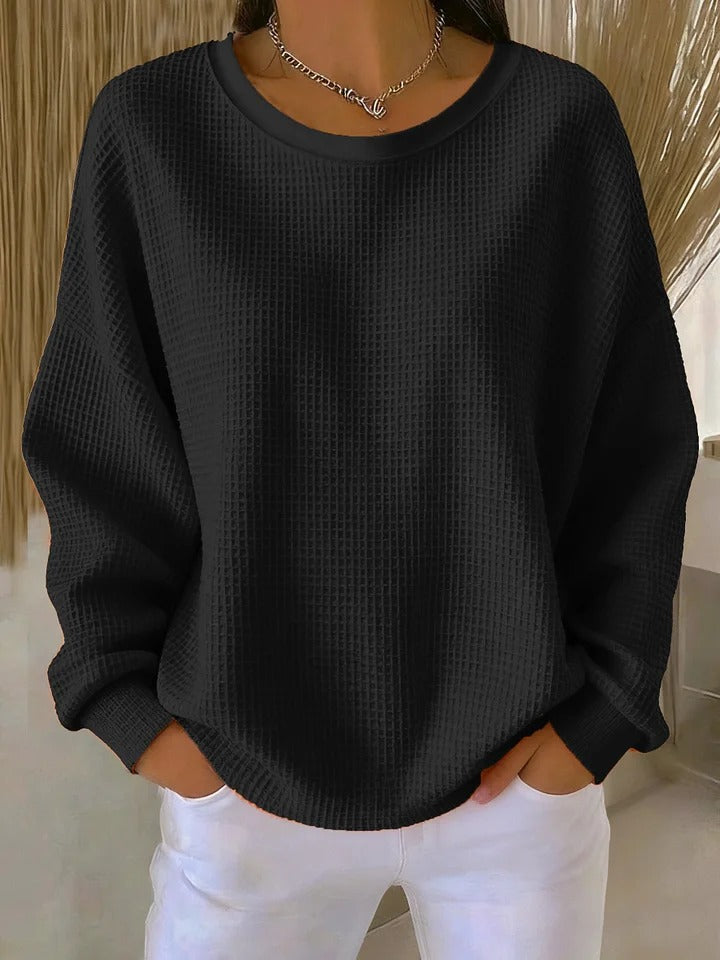 Scarlet Cosy Waffle Knit Jumper