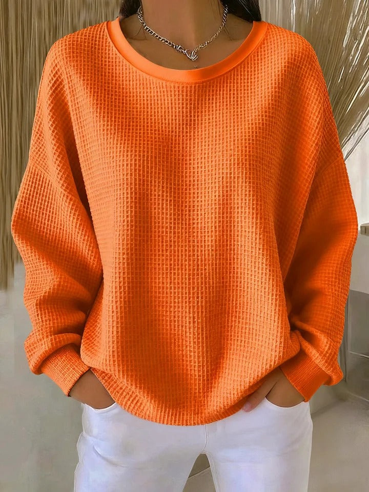 Scarlet Cosy Waffle Knit Jumper