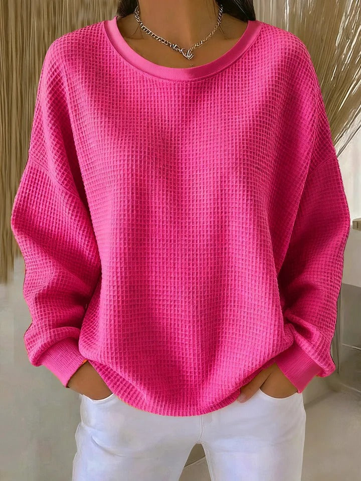 Scarlet Cosy Waffle Knit Jumper
